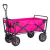 Collapsible Wagon Cart with Wheels Foldable Folding Wagons Carts Silent Universal Wheels,Folding Wagon Outdoor Folding Utility Wagon 4 Wheeled Folding Camping Cart, Utility Garden Trolley, P view 1