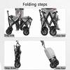 Collapsible Wagon Cart with Wheels Foldable Folding Wagons Carts Silent Universal Wheels,Folding Wagon Outdoor Folding Utility Wagon 4 Wheeled Folding Camping Cart, Utility Garden Trolley, P view 4