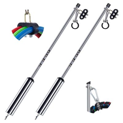 40 Swivel Pogo Stick for Semi Truck & Air Brake Line, Heavy Duty Stainless Steel with Clamp, 3 Hole Clamp, Lock Screw - 2Pcs