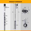 40 Swivel Pogo Stick for Semi Truck & Air Brake Line, Heavy Duty Stainless Steel with Clamp, 3 Hole Clamp, Lock Screw - 2Pcs view 2