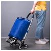 Collapsible Wagon Cart with Wheels Foldable Folding Wagons Carts Silent Universal Wheels,Trolley Shopping Cart Folding Shopping Cart Small Shopping Trolley Heavy Duty Grocery Cart Utility Cl view 3
