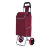 Collapsible Wagon Cart with Wheels Foldable Folding Wagons Carts Silent Universal Wheels,Shopping Cart Folding Shopping Trolley Cart Stair Climbing Cart with Removable Waterproof Canvas Bag view 1