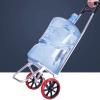 Collapsible Wagon Cart with Wheels Foldable Folding Wagons Carts Silent Universal Wheels,Shopping Cart Folding Shopping Trolley Cart Stair Climbing Cart with Removable Waterproof Canvas Bag view 2