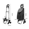 Collapsible Wagon Cart with Wheels Foldable Folding Wagons Carts Silent Universal Wheels,Shopping Trolleys,Small Cart Home Folding Cart Trolley Car Trailer Old Man Climbing Building Trolley view 3