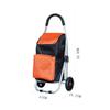 Collapsible Wagon Cart with Wheels Foldable Folding Wagons Carts Silent Universal Wheels,Folding Wagon Shopping Cart Folding Shopping Trolley Portable Shopping Cart Trailer Luggage Cart Clim view 2
