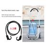 Collapsible Wagon Cart with Wheels Foldable Folding Wagons Carts Silent Universal Wheels,Folding Wagon Shopping Cart Folding Shopping Trolley Portable Shopping Cart Trailer Luggage Cart Clim view 3
