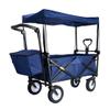 Collapsible Wagon Cart with Wheels Foldable Folding Wagons Carts Silent Universal Wheels,Folding Garden Trolley Cart with Canopy Heavy Duty Wagon Children's Lage Cart Portable Shopping Cart view 1