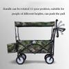 Collapsible Wagon Cart with Wheels Foldable Folding Wagons Carts Silent Universal Wheels,Folding Garden Trolley Cart with Canopy Heavy Duty Wagon Children's Lage Cart Portable Shopping Cart view 2
