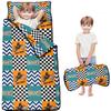 Personalized Motocross Toddler Nap Mat for Boys Custom Name Sleeping Bag with Pillow & Blanket Soft & Portable for Daycare, Preschool & Kindergarten view 1