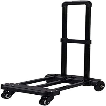 Collapsible Wagon Cart with Wheels Foldable Folding Wagons Carts Silent Universal Wheels,Shopping Cart Trolley Folding with Rotating Wheel Trolley Portable Shopping Cart Utility Company Home