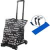 Collapsible Wagon Cart with Wheels Foldable Folding Wagons Carts Silent Universal Wheels,Shopping Cart Trolley Folding with Rotating Wheel Trolley Portable Shopping Cart Utility Company Home view 2