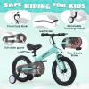 WEEROCK 2 in 1 Kid Bike and Balance Bike, 14 Inch Kids Bicycle and Balance Bikes for 2+ Years Boys Girls, Steel Frame, Front Calip Brake and Rear Coaster Brake for Children, Light Blue view 3