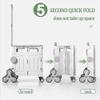 Collapsible Wagon Cart with Wheels Foldable Folding Wagons Carts Silent Universal Wheels,Foldable Shopping Cart Festival Camping Essentials - Festival Cart Trolley, Folding Camping Trolley w view 2