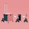 Collapsible Wagon Cart with Wheels Foldable Folding Wagons Carts Silent Universal Wheels,Garden Trolley Shopping Picnic Cart Camping Portable Trolley Climb Stairs Portable Folding Trolley Ea view 3