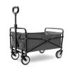 Collapsible Wagon Cart with Wheels Foldable Folding Wagons Carts Silent Universal Wheels,Folding Portable Garden Trolley Cart Heavy Duty Wagon Multi-Function Shopping Cart for Outdoor Campin view 1