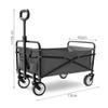 Collapsible Wagon Cart with Wheels Foldable Folding Wagons Carts Silent Universal Wheels,Folding Portable Garden Trolley Cart Heavy Duty Wagon Multi-Function Shopping Cart for Outdoor Campin view 2