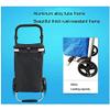 Collapsible Wagon Cart with Wheels Foldable Folding Wagons Carts Silent Universal Wheels,Shopping Cart 45L Shopping Trolley with Fabric Bag and Foldable Grocery Utility Climb Stair Cart for view 4