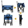 Collapsible Wagon Cart with Wheels Foldable Folding Wagons Carts Silent Universal Wheels,Folding Wagon Garden Cart Outdoor Utility Wagon Garden Trolley Carts Folding Garden Beach Shopping Ca view 2