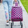 Collapsible Wagon Cart with Wheels Foldable Folding Wagons Carts Silent Universal Wheels,Folding Wagon Shopping Cart Portable Shopping Cart Small Pull Cart Folding Trolley for Laundry, Groce view 2