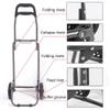 Collapsible Wagon Cart with Wheels Foldable Folding Wagons Carts Silent Universal Wheels,Folding Wagon Shopping Cart Portable Shopping Cart Small Pull Cart Folding Trolley for Laundry, Groce view 4