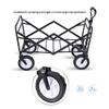 Collapsible Wagon Cart with Wheels Foldable Folding Wagons Carts Silent Universal Wheels,Folding Wagon Folding Garden Trolley Cart Heavy Duty Wagon Multi-Function Shopping Cart for Outdoor C view 4