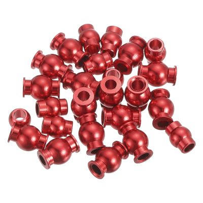 MECCANIXITY Aluminum Tie Rod Lever Steering Linkage Ball Head for 1/10 Senton Pivot Ball Big Rock RC Crawler Car 22 Pcs, Red