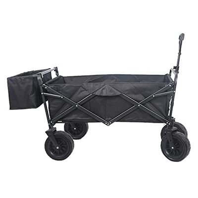 Collapsible Wagon Cart with Wheels Foldable Folding Wagons Carts Silent Universal Wheels,Folding Wagon Outdoor Folding Utility Wagon Folding Garden Outdoor Utility Wagon, Picnic Camping Cart