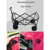 Collapsible Wagon Cart with Wheels Foldable Folding Wagons Carts Silent Universal Wheels,Folding Wagon Outdoor Folding Utility Wagon Folding Garden Outdoor Utility Wagon, Picnic Camping Cart view 2