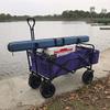 Collapsible Wagon Cart with Wheels Foldable Folding Wagons Carts Silent Universal Wheels,Folding Wagon Outdoor Folding Utility Wagon Folding Garden Outdoor Utility Wagon, Picnic Camping Cart view 4