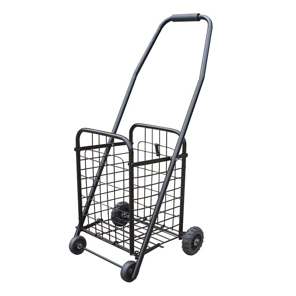 Collapsible Wagon Cart with Wheels Foldable Folding Wagons Carts Silent Universal Wheels,Folding Wagon Shopping Cart Folding Shopping Utility Cart, Folding Shopping Cart with Wheels for Groc