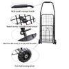 Collapsible Wagon Cart with Wheels Foldable Folding Wagons Carts Silent Universal Wheels,Folding Wagon Shopping Cart Folding Shopping Utility Cart, Folding Shopping Cart with Wheels for Groc view 3
