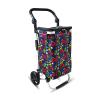 Collapsible Wagon Cart with Wheels Foldable Folding Wagons Carts Silent Universal Wheels,Shopping Cart 45L Shopping Trolley with Fabric Bag and Foldable Grocery Utility Climb Stair Cart for view 1