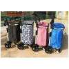 Collapsible Wagon Cart with Wheels Foldable Folding Wagons Carts Silent Universal Wheels,Shopping Cart 45L Shopping Trolley with Fabric Bag and Foldable Grocery Utility Climb Stair Cart for view 2