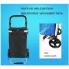 Collapsible Wagon Cart with Wheels Foldable Folding Wagons Carts Silent Universal Wheels,Shopping Cart 45L Shopping Trolley with Fabric Bag and Foldable Grocery Utility Climb Stair Cart for view 4