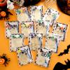 GlikCeil 12 Set Halloween Crafts for Kids DIY Wooden Slices Cutouts Painting Kits Halloween Party Favors Gifts Ghost Pumpkin Witch Black Cat Treat Goodie Bag Stuffers view 1