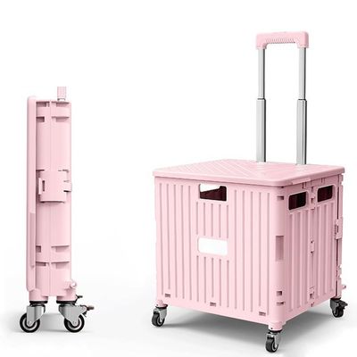 Collapsible Wagon Cart with Wheels Foldable Folding Wagons Carts Silent Universal Wheels,Foldable Shopping Cart Festival Camping Essentials - Festival Cart Trolley, Folding Camping Trolley w