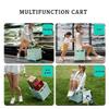 Collapsible Wagon Cart with Wheels Foldable Folding Wagons Carts Silent Universal Wheels,Foldable Shopping Cart Festival Camping Essentials - Festival Cart Trolley, Folding Camping Trolley w view 3