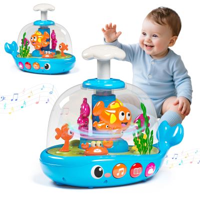 Baby Toys 6-12 Months, Press & Glow & Spin Infant Toys, Cause and Effect Baby Musical Toys Educational Toy for 1 Year Old, 1st Birthday Gifts for 6 7 8 9 10 11 12Month