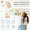 PIIKAGO Wooden Dog Wall Busy Board Panels, Sensory Wall Activity Board for Toddlers 1-3, Montessori Learning Activity Center, Educational Toys for Kids Room, Preschool & Daycare view 4