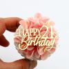 12 Pieces Happy Birthday 21st 30th 40th 50th 60th 70th Gold Mirror Acrylic Cupcake Topper Birthday Cake Decorations Party Supplie (21st) view 2