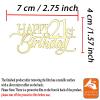 12 Pieces Happy Birthday 21st 30th 40th 50th 60th 70th Gold Mirror Acrylic Cupcake Topper Birthday Cake Decorations Party Supplie (21st) view 4