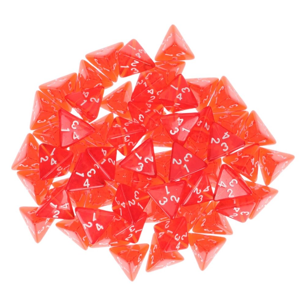 Abaodam 50pcs Multi-Sided Gaming Dices Sided Dice Acrylic Numbers Compact for Travel for Parties