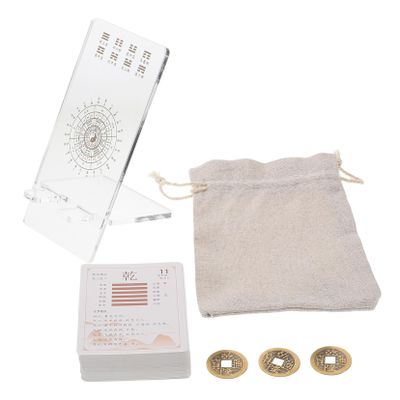 BESPORTBLE I Ching Cards Hexagram Collection Beginner Guide Taoist Symbol Oracle Cards for Divination Fortune Telling