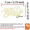 12 Pieces Happy Birthday 21st 30th 40th 50th 60th 70th Gold Mirror Acrylic Cupcake Topper Birthday Cake Decorations Party Supplie (70th) view 4