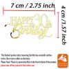 12 Pieces Happy Birthday 21st 30th 40th 50th 60th 70th Gold Mirror Acrylic Cupcake Topper Birthday Cake Decorations Party Supplie (30th) view 4