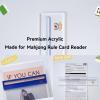 2026 Card Line Reader for Mahjong - Acrylic Line Finder Guaide for Tile Game Beginners & Experts, Transparent Purple Reading Strips Made for Mahjong Game Accessories Idea (4 Pack) view 3