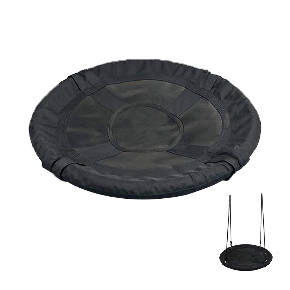 40-Inch Tree Swing Replacement FabricSaucer Swing Replacement CoverRound Saucer Swing Seat Cover, Oxford Fabric(Black, 40) (Black, 40 inch)