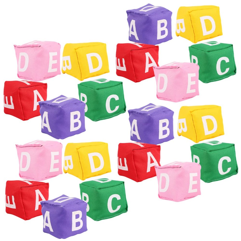 Abaodam 20pcs Educational Bean Bag Toys Alphabet Beanbags Toss Game for Boys and Girls Soft Lightweight for Boy Girl Play