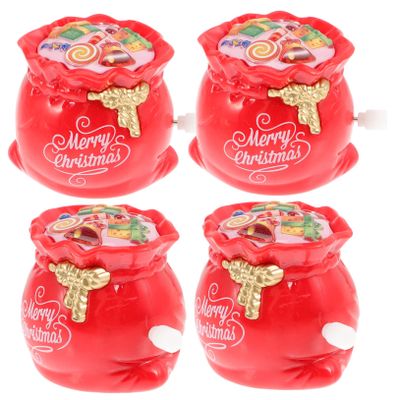Abaodam 4pcs Christmas Wind Up Fun Creative Playthings Safe Compact Design for Holiday Parties Xmas Present Stocking Stuffers