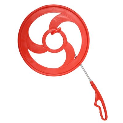 BESPORTBLE 1PC Creative Rolling Hoop for Educational Wind Fun Iron Hoop Ring Promotes Hands Skills Physical Activity Red